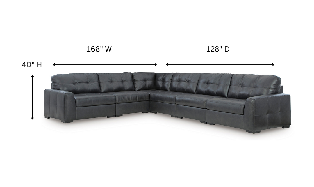 Modern Heritage Brindley Pier Leather Modular Sectional Sofa