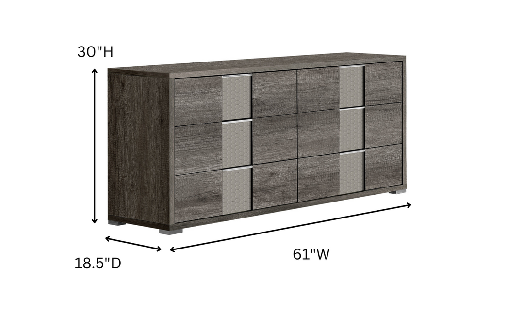 Portofino Premium Brown Rectangular Wooden Bedroom Set