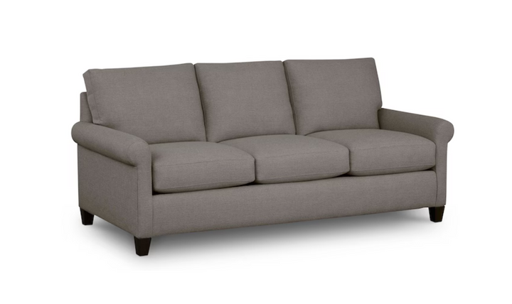 Bassett Spencer Casual Sofa with Rolled Arms- Jennifer Furniture