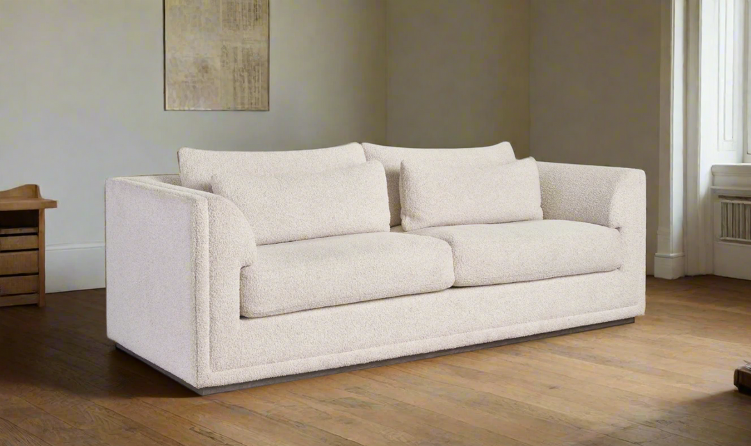 Universal Furniture Theo 3-Seater Fabric Sofa in Sheldon Ivory