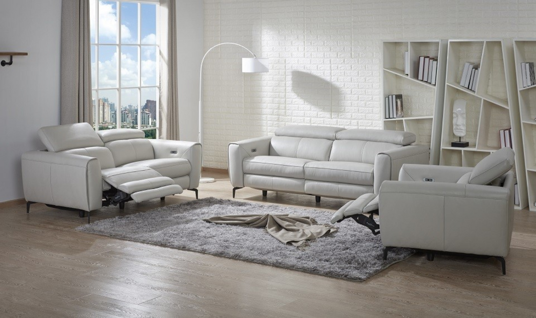 Lorenzo Reclining Premium Italian Leather Motion Sofa- Jennifer Furniture