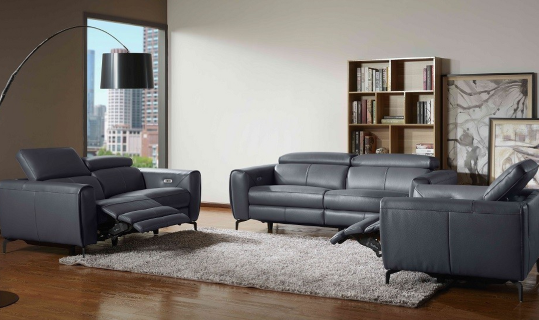 Lorenzo Reclining Premium Italian Leather Motion Sofa- Jennifer Furniture