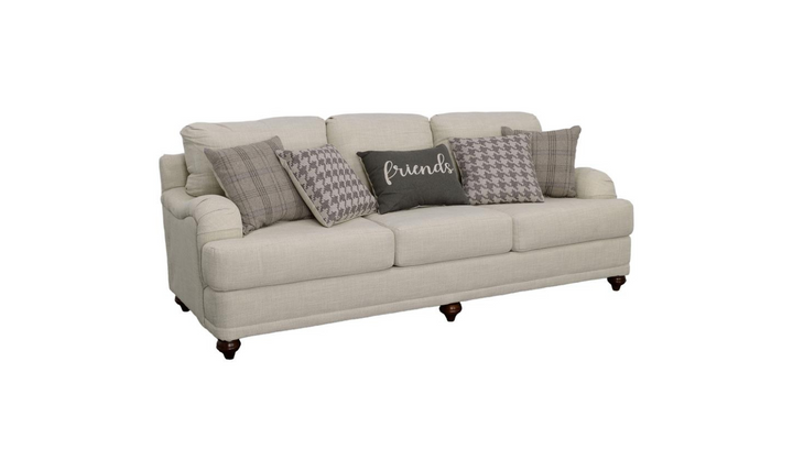 Coaster Gwen 3-Seater Fabric Sofa with Tailored English Arms- Jennifer Furniture