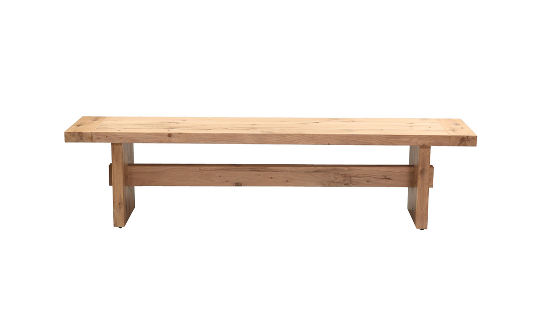 HTD Flagstaff Rectangular Bench in Natural Distressed Oak