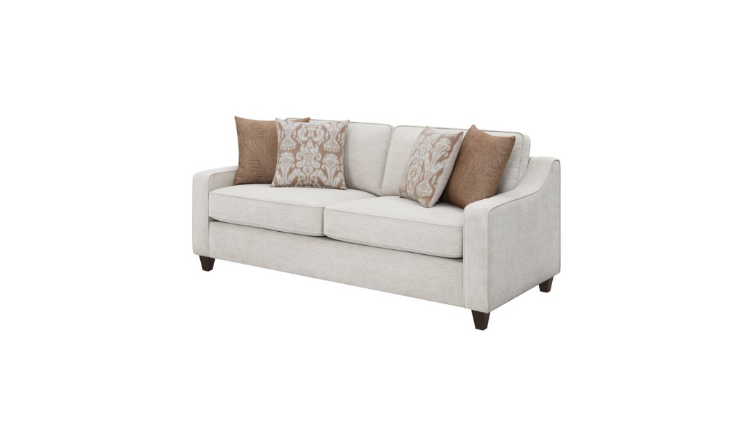 Coaster Furniture Christine 2-Seater Stationary Fabric Sofa in Beige- Jennifer Furniture