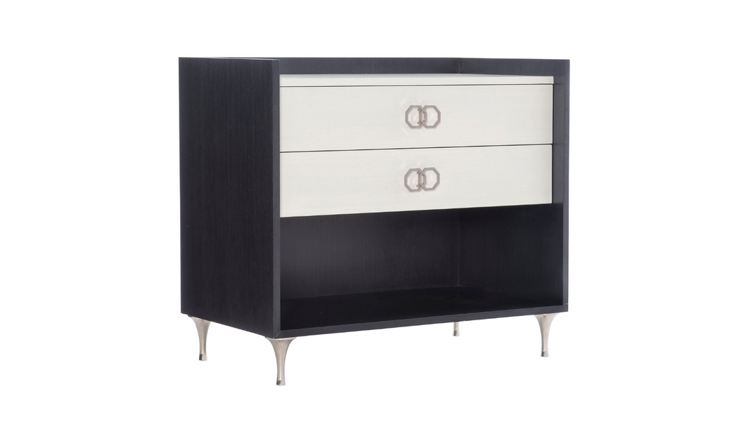 Bernhardt Silhouette 2-Drawer Dual-Tone Nightstand