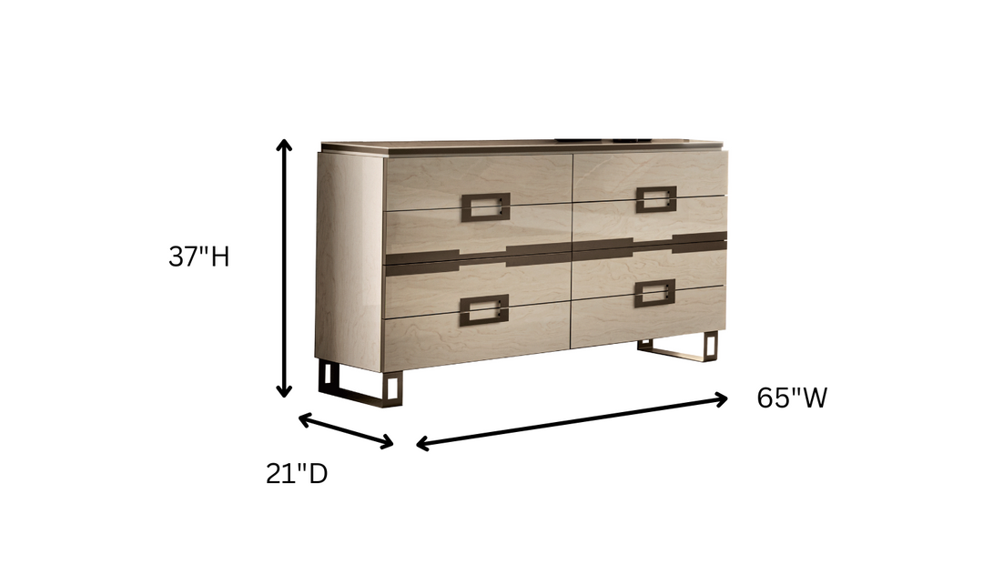 ESF Poesia 5-Piece Wooden Bedroom Set with LED Light (King / Queen Size)