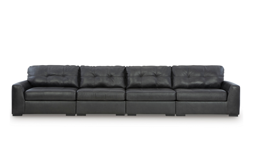 Modern Heritage Brindley Pier Leather Modular Sectional Sofa 