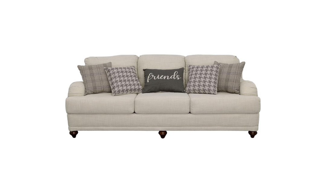 Coaster Gwen 3-Seater Fabric Sofa with Tailored English Arms- Jennifer Furniture