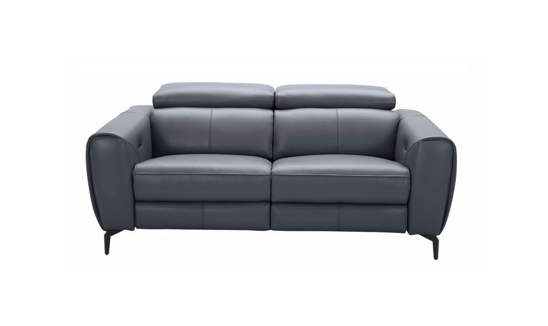 Lorenzo Italian Leather Reclining Loveseat- Jennifer Furniture