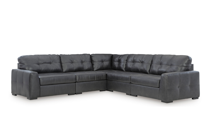 Modern Heritage Brindley Pier Leather Modular Sectional Sofa 