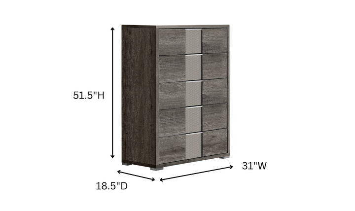 Portofino Premium Brown Rectangular Wooden Bedroom Set