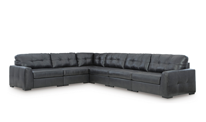 Modern Heritage Brindley Pier Leather Modular Sectional Sofa 