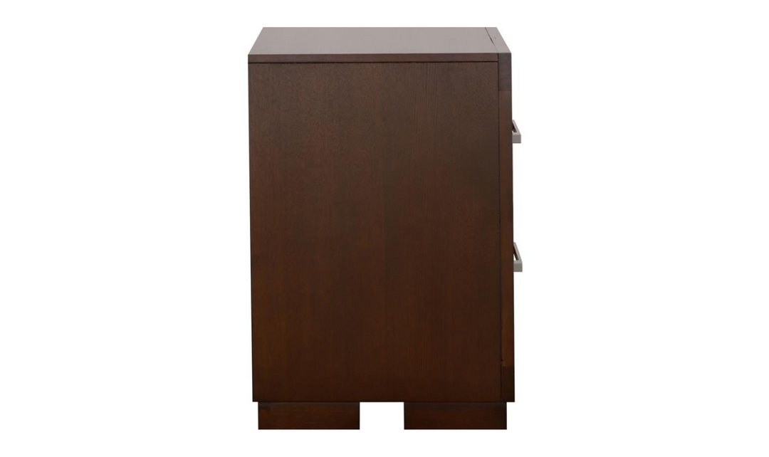 Coaster Furniture Jessica 2-Drawers Nightstand in White and Brown- Jennifer Furniture