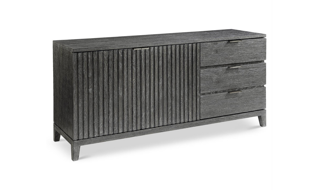 Bernhardt Menton 3-Drawers Wooden Buffet in Sutton Black