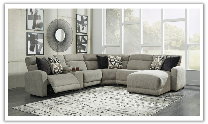 Ashley Colleyville 6-Piece Power Reclining Sectional with Chaise- Jennifer Furniture