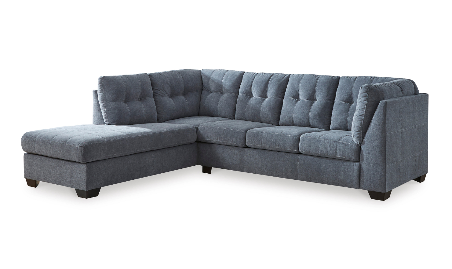 Marleton 2-Piece Tufted Fabric Sectional with Chaise-Jennifer Furniture