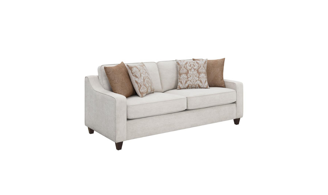 Coaster Furniture Christine 2-Seater Stationary Fabric Sofa in Beige- Jennifer Furniture