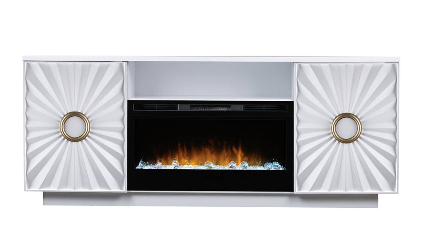 Smart Furniture Sunrise Console with Electric Fireplace