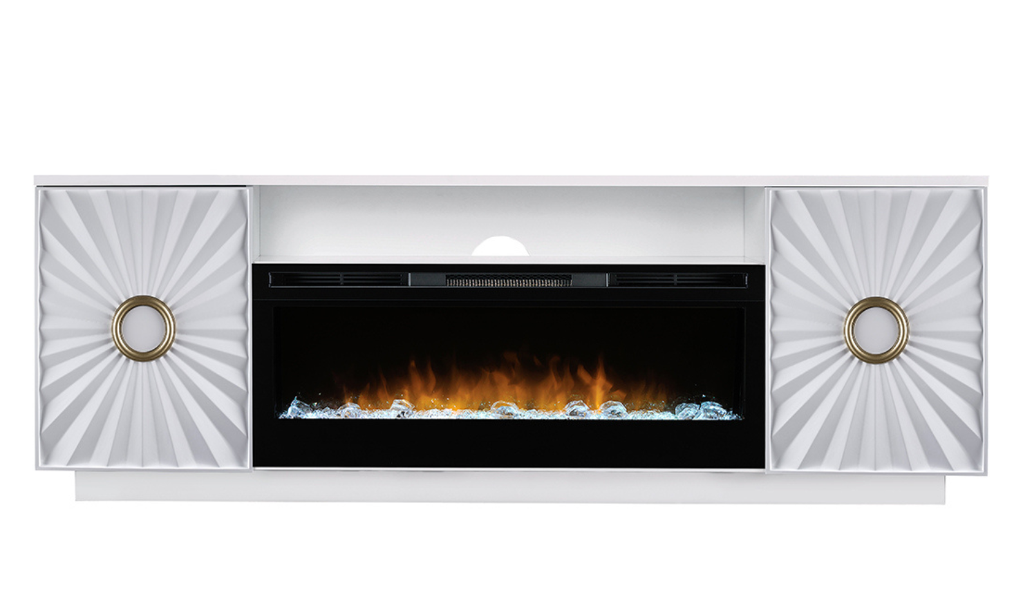 Smart Furniture Sunrise Console with Electric Fireplace