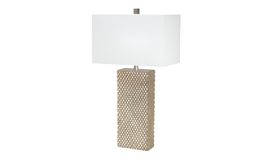 Elanor 29" Diamond Gold Polyresin Table Lamp, (Set of 2)