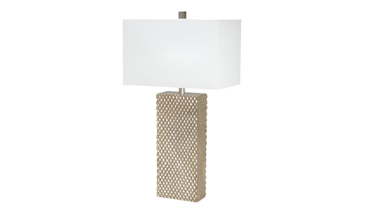 Elanor 29" Diamond Gold Polyresin Table Lamp, (Set of 2)