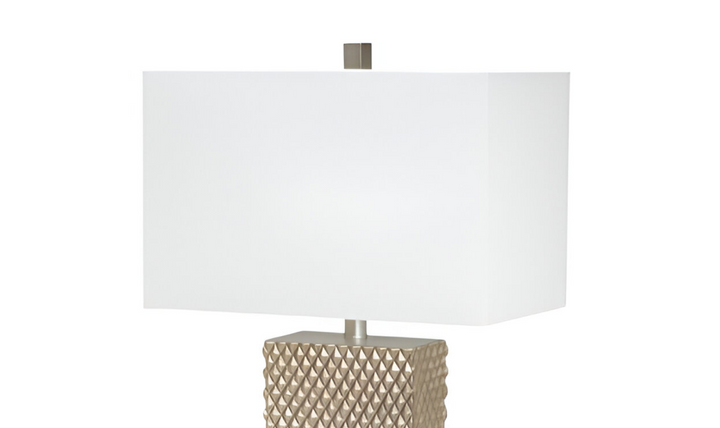 Elanor 29" Diamond Gold Polyresin Table Lamp, (Set of 2)