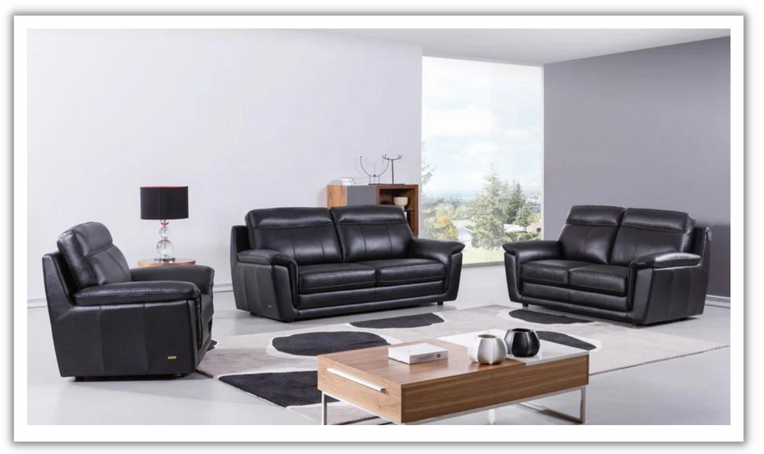 Gio Italia Eloise 2-Seater Tufted Leather Traditional Sofa