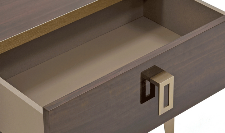 Eva 2 Drawer Nightstand With Brass Handles