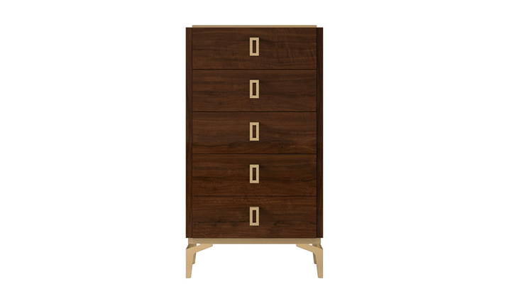 Eva 5 Drawer Chest in Walnut