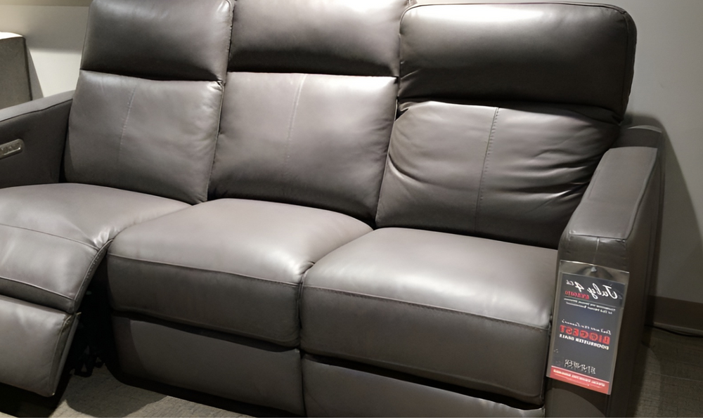 Flexsteel Broadway leather reclining sofa - Jennifer Furniture