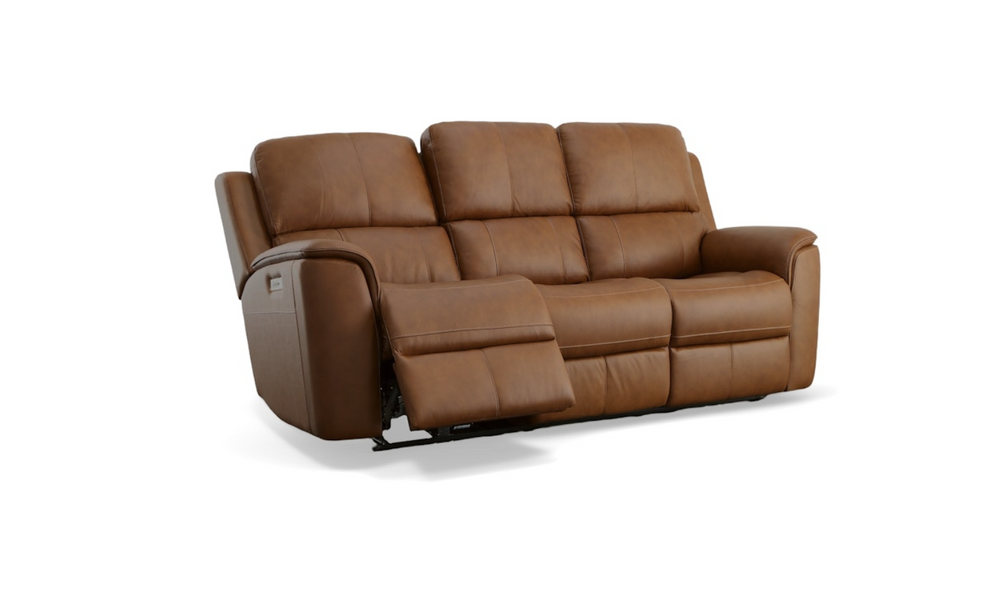 Flexsteel Henry 3 Seater Sofa With Power Recliner And Headrests