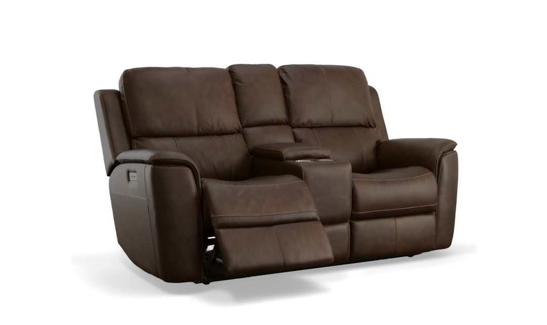 Flexsteel Henry Leather Power Recliner Living Room Set-jenniferfurniture