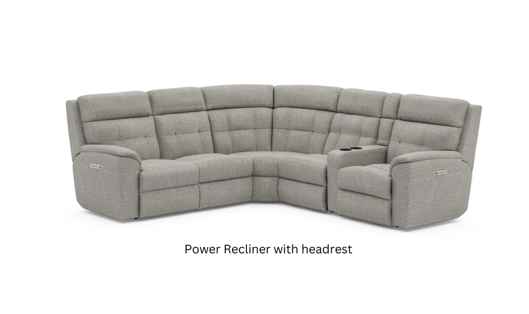 Flexsteel Mason 5 Seater Fabric Reclining Sectional With Console