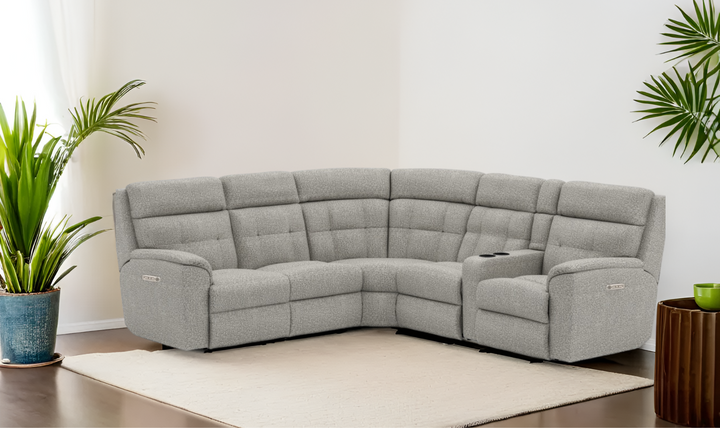 Flexsteel Mason 5 Seater Fabric Reclining Sectional With Console