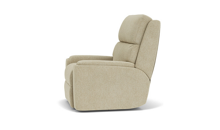 Flexsteel Rio Swivel Gliding Fabric Recliner Chair in Light Brown-jenniferfurniture