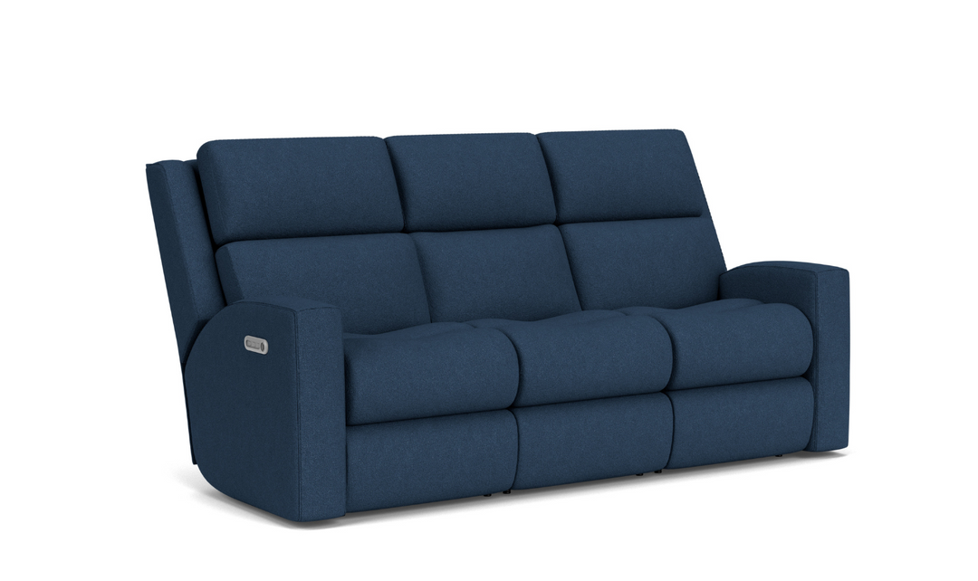 Flexsteel Score Power Reclining Sofa With Power Headrests & Lumbar