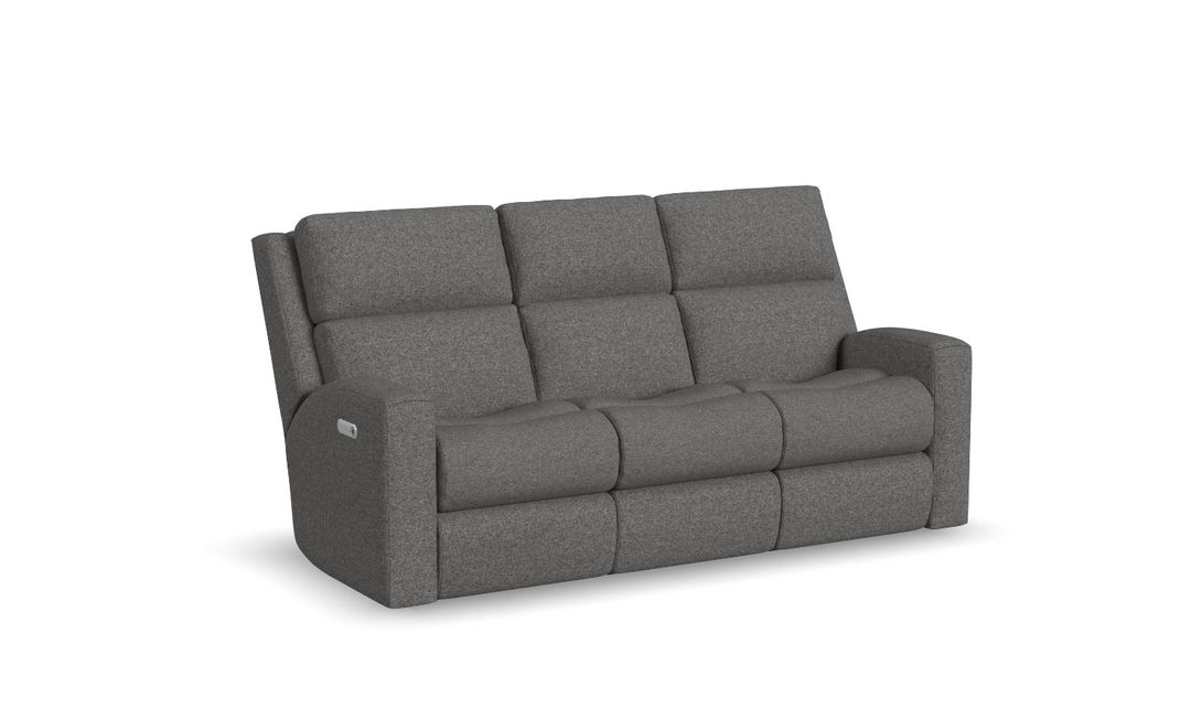 Flexsteel Score Power Reclining Sofa With Power Headrests & Lumbar-jenniferfurniture