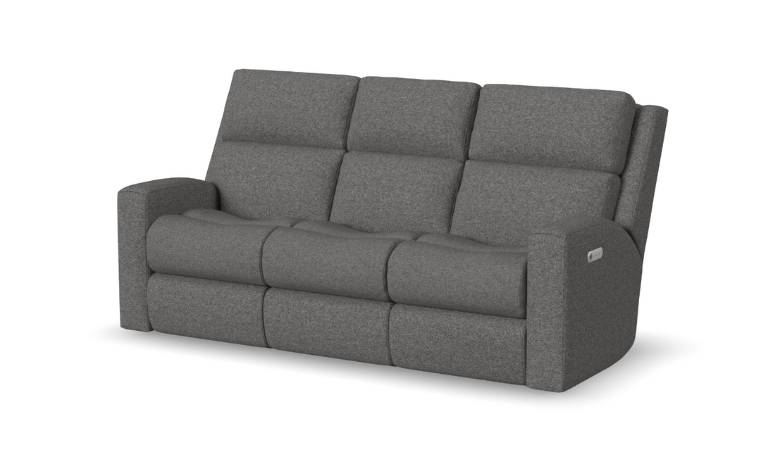 Flexsteel Score Power Reclining Sofa With Power Headrests & Lumbar-jenniferfurniture