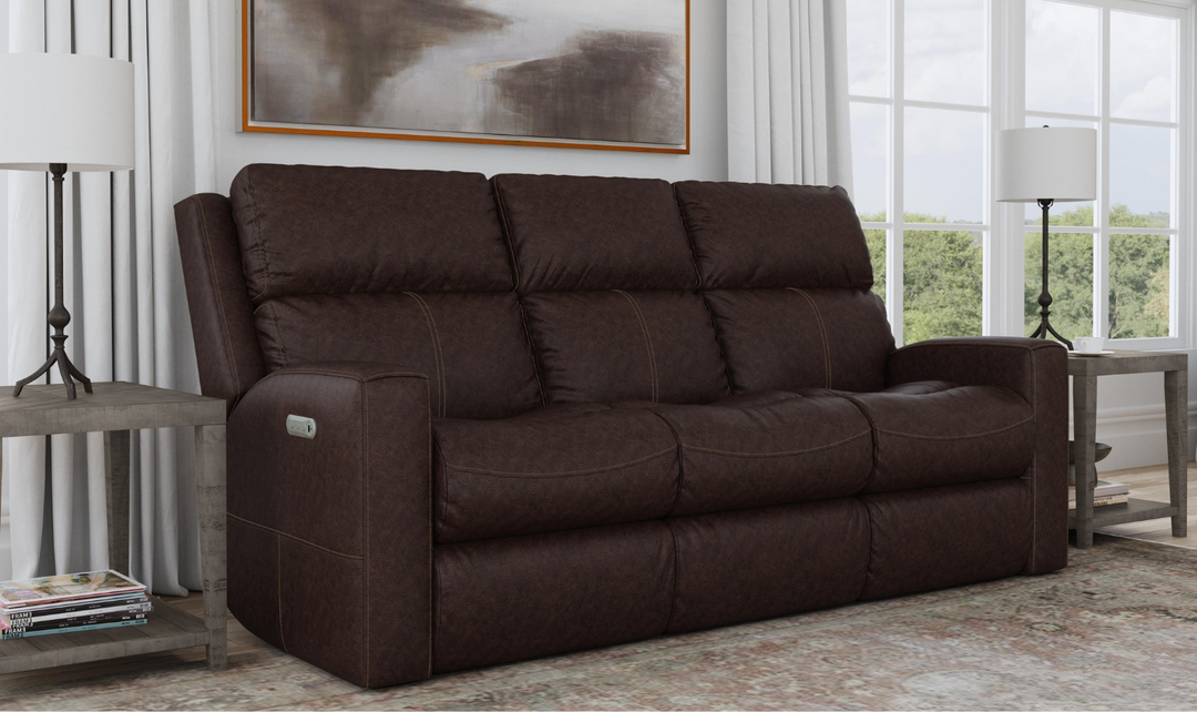 Flexsteel Score Power Reclining Sofa With Power Headrests & Lumbar-jenniferfurniture