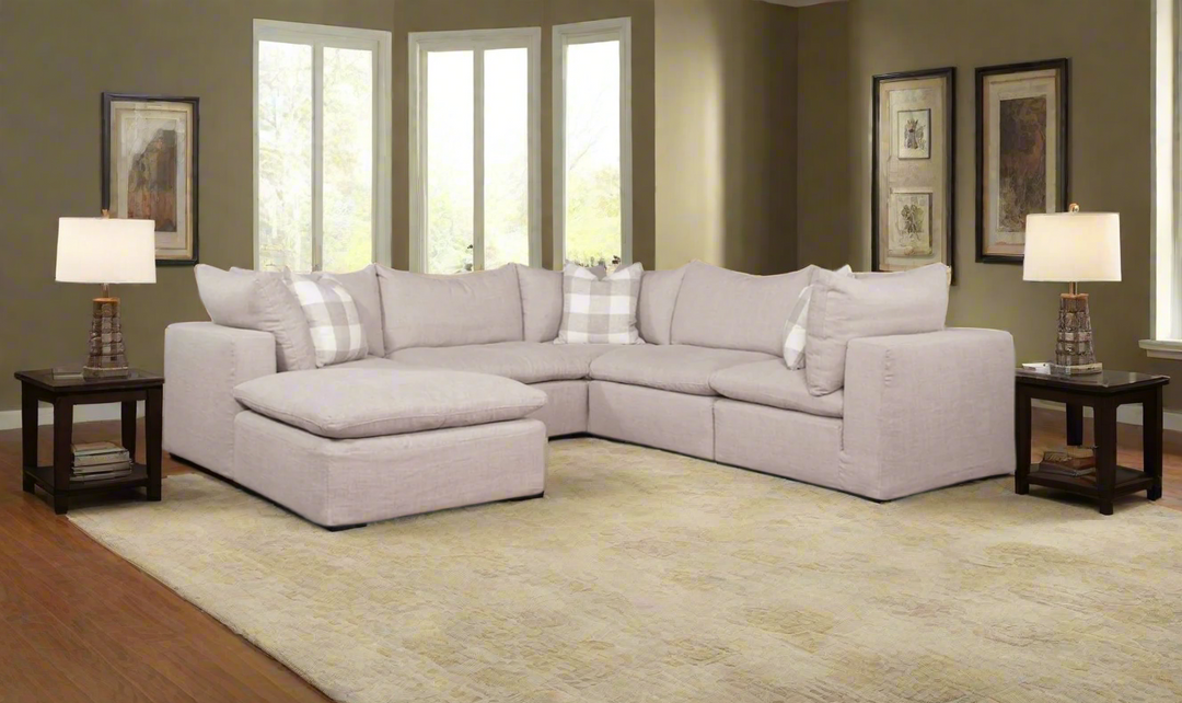 Four Seasons Kalani 6-Piece Slipcovered Modular Sectional Sofa