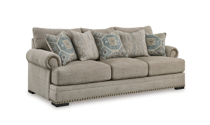 Galemore 3 Seater Sofa in Quarry with 5 Pillows