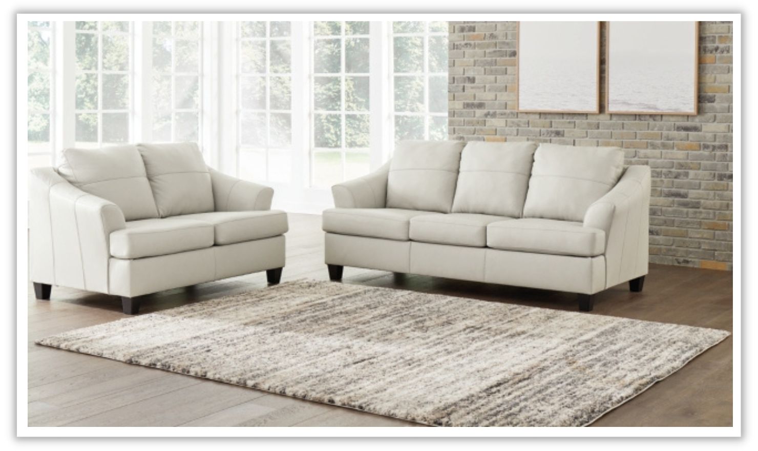 Modern Heritage Genoa Leather Living Room Set (2 Pieces / 4 Pieces)