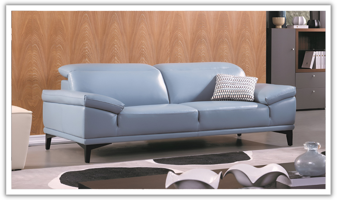 Gio Italia Daisy 2-Seater Modern Leather Sofa with Adjustable Headrests