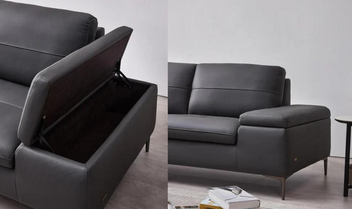 Gio Italia Decker 3-Seater L-Shape Sectional Sofa with Storage Arms