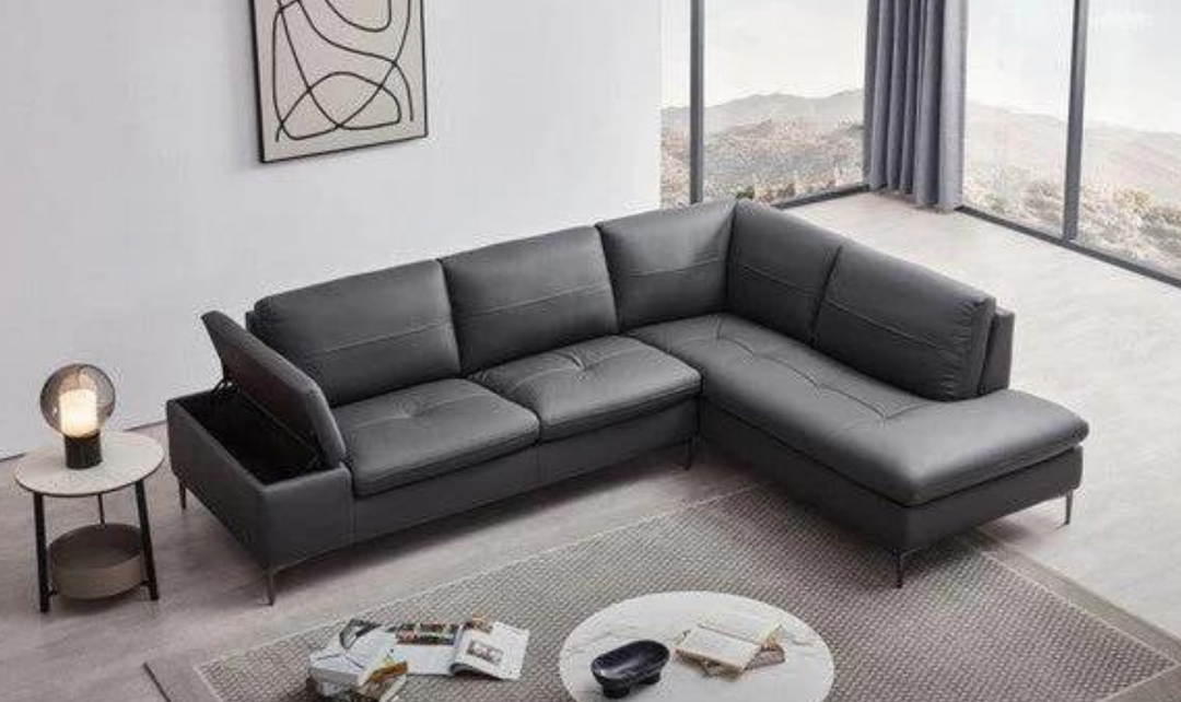 Gio Italia Decker 3-Seater L-Shape Sectional Sofa with Storage Arms