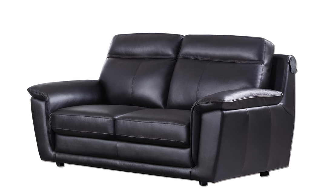 Gio Italia Eloise Traditional Tufted Leather Loveseat with HR Foam Cushions-jennifer furniture