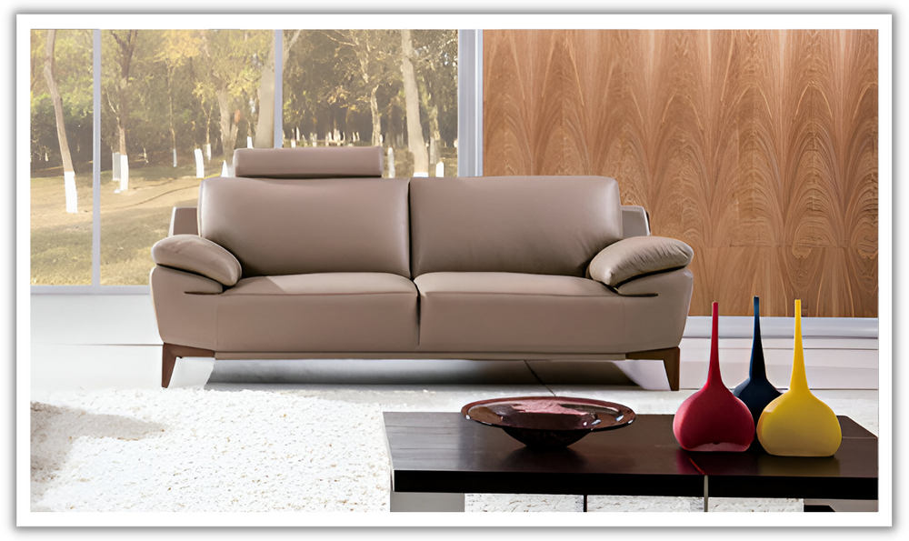 Gio Italia Galina 2-Seater Leather Sofa with Adjustable Headrests