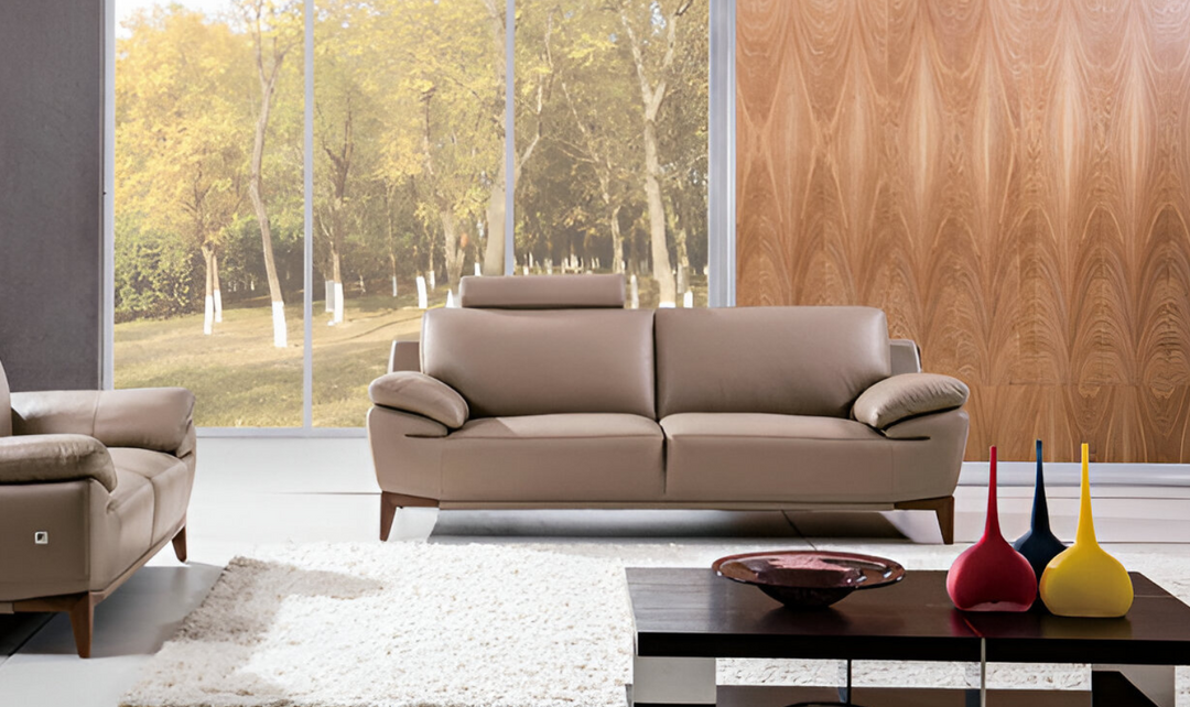 Gio Italia Galina 2-Seater Leather Sofa with Adjustable Headrests