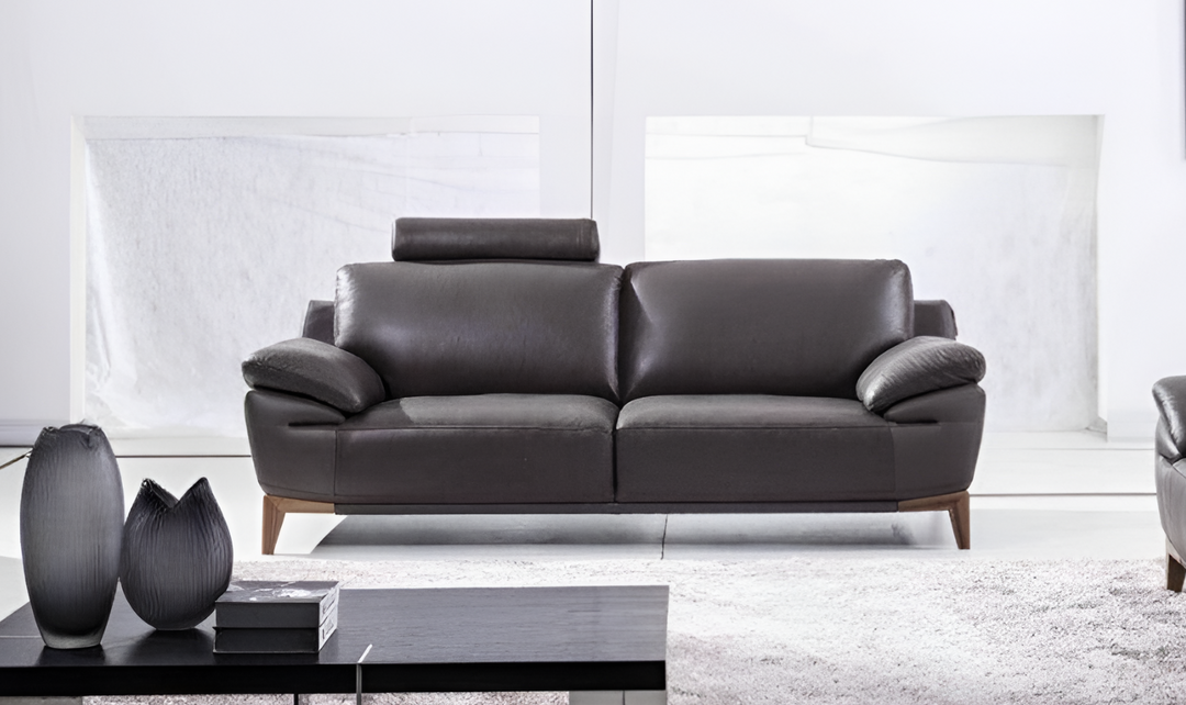 Gio Italia Galina 2-Seater Leather Sofa with Adjustable Headrests